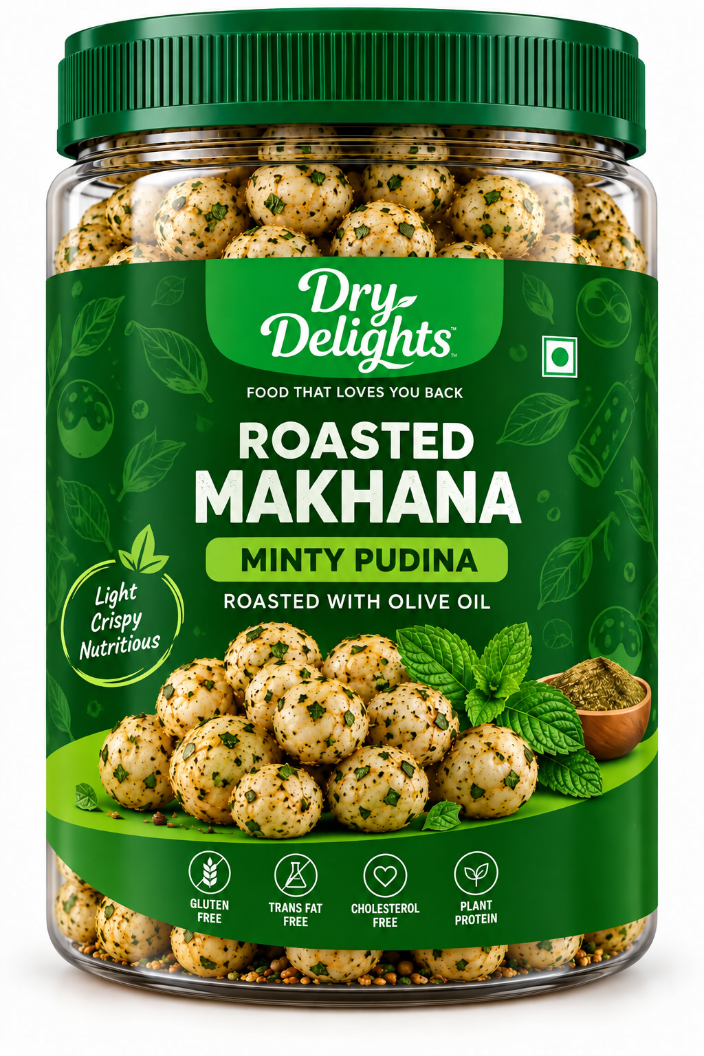 Minty Pudhina Makhana – front of pack